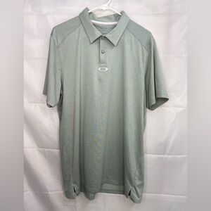 Oakley men’s light gray active hydrolix polo belmar golf sport stretch‎ shirt M